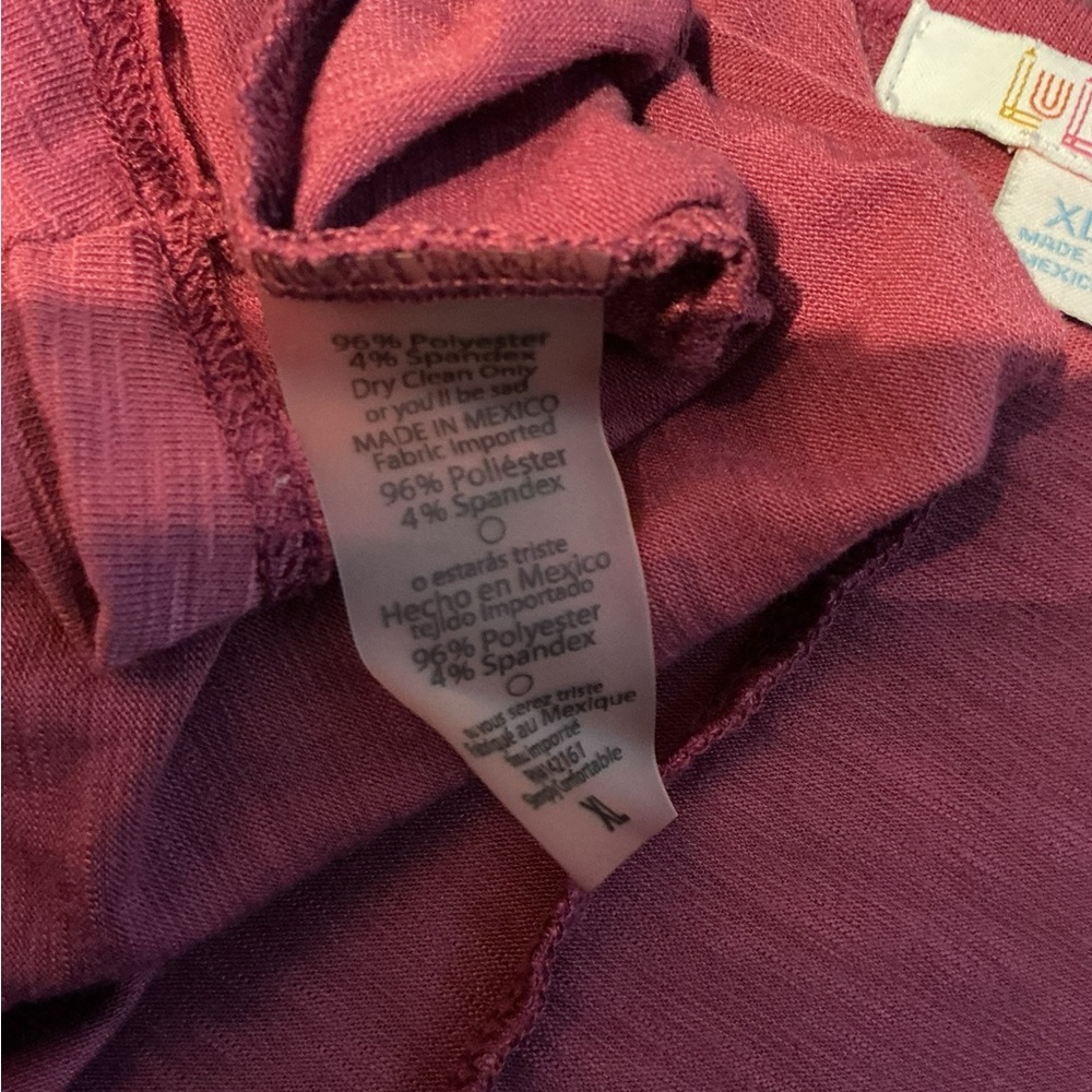 LuLaRoe Women's XL Maroon Long Sleeve Cardigan Sweater - Picture 6 of 12